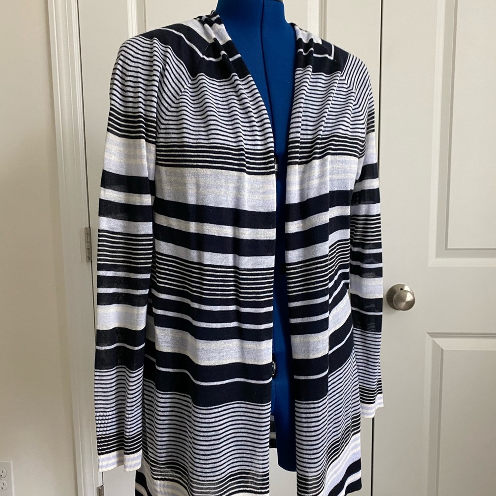 Ann Taylor LOFT semi-sheer long cardigan